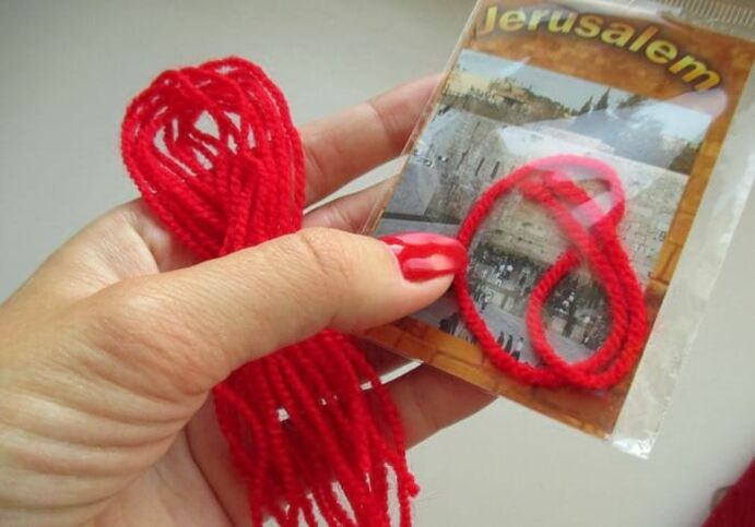 red thread from Israel as an amulet of fortune